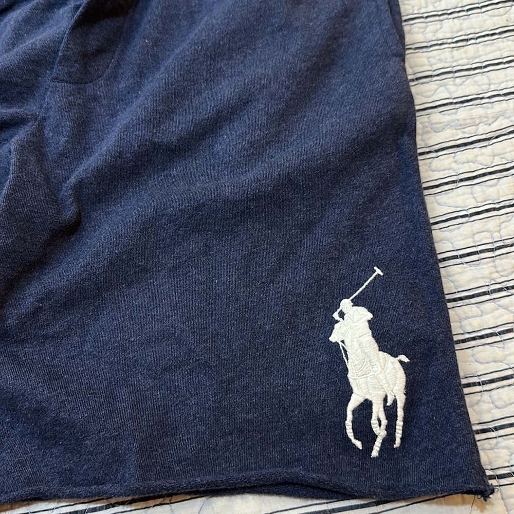 NWT Polo by  Ralph Lauren POLO Big Pony Logo Gym Shorts Blue Boy's Size … - Picture 11 of 12
